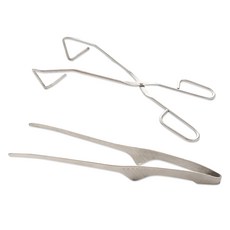 스텐비 요리 핀셋 집게 + 삼각 가위형 집게 24cm 세트, 실버, 1세트