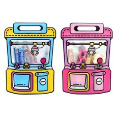 세븐집 인형뽑기 디자인 투명창 구디백 2종 x 5p 세트 소형, 블루, 레드, 1세트