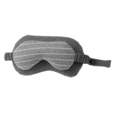 一體成型2合1頸枕眼罩 黑色, 1入, 1個