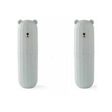 THE ZAKKA 便攜式小熊旅行用牙刷盒, 藍色, 2個