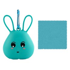 便攜涼感毛巾 小款 40 x 40 cm + 角色造型收納盒組, 綠色, 1套