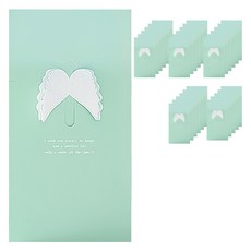 Maket Gamseong 禮物 贈禮 信紙 卡片, 綠色翅膀, 100個