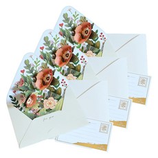 Maket Gamseong 3D立體設計訊息卡片, 3個, 類型2