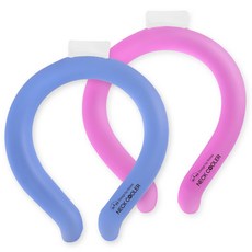 DIYOU 兒童用冰涼頸圈 2 x 15 cm 粉紅色 + 藍色, 1套