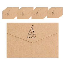 Maket Gamseong 紅色壓花商務信封, 帆船, 20個