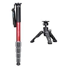 레오포토 카본 모노포드 + 스탠드 세트, MPQ-325C+VD-03 (레드), 1개