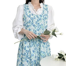 한스데이 미니버드 튤립 장금이 원피스 앞치마, 블루, 1개