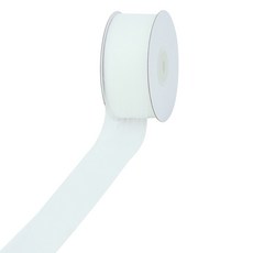길그리 글로시 쉬폰 선물 포장 리본 5cm, 20 화이트, 23m, 1개