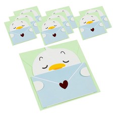 Maket Gamseong 可愛動物迷你字母卡, 9張, 鴨子