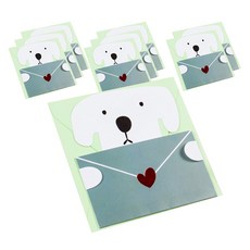 Maket Gamseong 可愛動物迷你信紙卡, 9個, 小狗