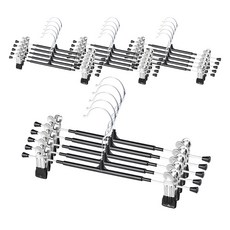 Saenghwalgongsik 防滑塗層裙褲衣架, 20個, 黑色