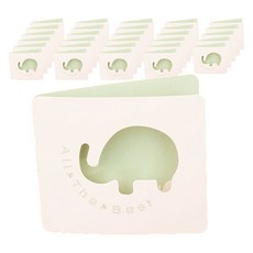 Maket Gamseong 簡易留言迷你卡, 大象, 100個