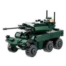 WANGE 萬格 軍事風捷豹裝甲車相容積木 3517wg, 混合顏色, 1個