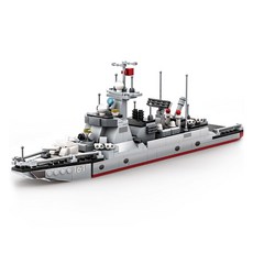 WANGE 萬格 軍事 052D 驅逐艦 相容積木, 3518wg, 1個