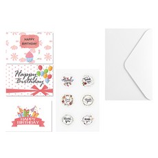 마켓감성 생일 초대장 인사말 카드, 타입6 랜덤스타일, 3개