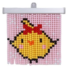 오로라데코덴 비즈발 만들기 공예 세트, 빨간 리본 병아리, 1세트