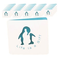 Maket Gamseong 簡易留言迷你卡, 企鵝, 100個