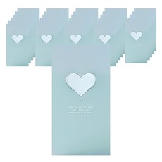 Maket Gamseong 禮物 贈禮 信紙 卡片, 藍色愛心, 100個