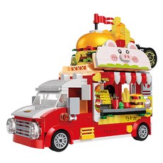 LIN07 豬豬漢堡餐車迷你積木, 663006LI, 1個