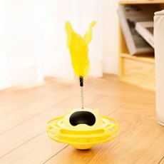 데이모던 貓咪UFO玩具, 1個, 黃色