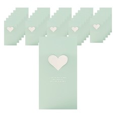 Maket Gamseong 禮物 贈禮 信紙 卡片, 綠色愛心, 100個