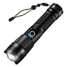 Luaz LED 探照燈手電筒 H20W, 黑色, 1個