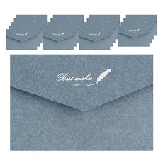 Maket Gamseong 紅色壓花商務信封, 羽毛, 20個