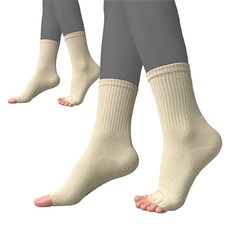 Crocodile 鱷魚 防滑露趾皮拉提斯瑜珈襪 2雙組