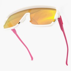 HILX Youngblood 運動水銀鏡片太陽眼鏡 HYB00702 + YBRD10, 霧面白色(鏡框) + 紅色(鏡片), 1個