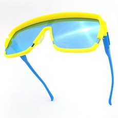HILX 영블러드 스포츠 미러렌즈 선글라스 HYB00711 + YBBL8, 매트옐로우블루(프레임) + 라이트블루(렌즈), 1개