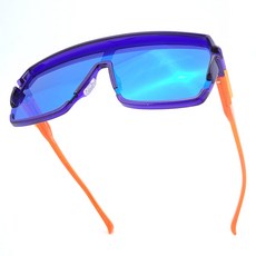 HILX Youngblood 運動水銀鏡片太陽眼鏡 HYB00704 + YBBL7, 亮紫色(鏡框) + 藍色(鏡片), 1個