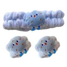 다정다감 캐릭터 세안 헤어밴드 19 x 5 cm + 손목밴드 2p, 쿠키, 1세트