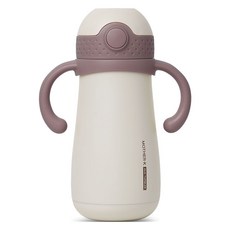 마더케이 허그 보온 빨대컵, 350ml, 1개, 플럼