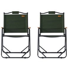 뮤토 컴피 폴딩 체어 초경량 캠핑의자 특대형, 올리브그린, 2개