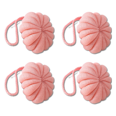 뭉글 펌킨 샤워볼, 핑크, 1개입, 4개