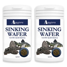 아쿠아테라 싱킹 와퍼 플레코 안시 전용 관상어 사료, 100ml, 2개