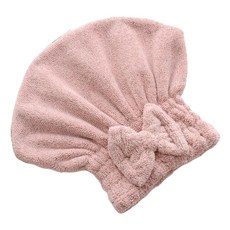 블루밍 벨벳 헤어타올 터번 34 x 28 cm, 핑크, 1개