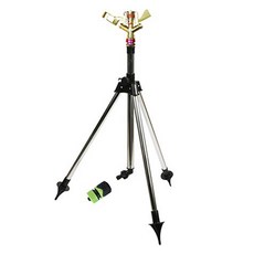 Danong 雙向灑水器 + 三腳立式支架 + 水管接頭組合, 混合顏色, 1套