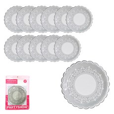 파티쇼 클래식 접시 무광 실버 23cm, 6개입, 2세트