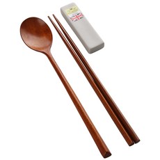 미세스홈 옻칠 커트러리 수저 + 받침 세트, 우드(수저), 그레이(받침), 1세트, 숟가락 + 젓자락 + 받침