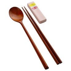 미세스홈 옻칠 커트러리 수저 + 받침 세트, 우드(수저), 로즈핑크(받침), 1세트, 숟가락 + 젓자락 + 받침