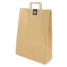 Nauspack 牛皮火箭扁平購物袋 310 x 125 x 415 mm, 50個, 1入