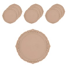 플라이토 실리콘 큐피트 컵받침, 브릭레드, 10개