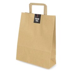 Nowspac 牛皮紙 Rocket 平底購物袋 220 x 90 x 275 mm, 50個, 1入