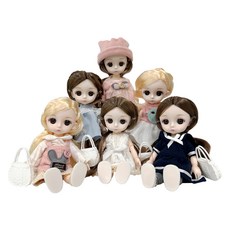 agaplus Sariel 迷你關節人偶 6件組, 莉娜 + 莉莉 + 夏綠蒂 + 喬伊 + 尼爾 + 艾拉, 16cm