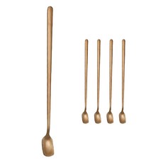 UNIQUE HOUSE HOME DECO 不鏽鋼長攪拌棒, 5個, 玫瑰金