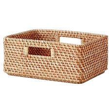 MARKET B SILON 手工收納盒 提把型 D型, 1個, 原木色