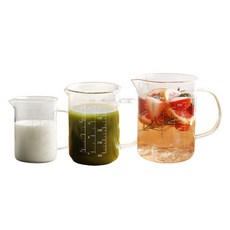 더나인 밀리온스 내열유리 계량컵 250ml + 500ml + 1000ml 세트, 투명, 1세트
