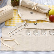 INHYUN Gongbang 皇冠黃金餐具5人禮盒, 湯匙 5p + 筷子 5p + 餐具袋 + 外盒 + 禮品包裝, 金色, 1套