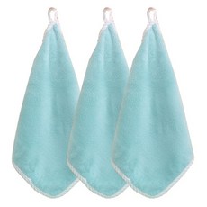 소니오 부드러운 사각 핸드타월 30 x 30 cm, 08 그린, 3개